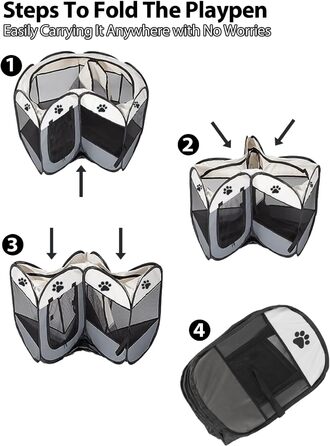 Клітка-забіг для цуценят SAN LIKE 73x73x43 см, портативна клітка для собак, котів, кроликів, для дому та вулиці
