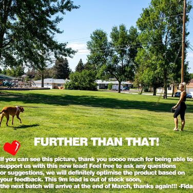 Висувна повідка для собак Fida, 9 м, покращена версія 2025, міцна, для середніх та великих собак, не заплутується, для собак до 50 кг, чорний