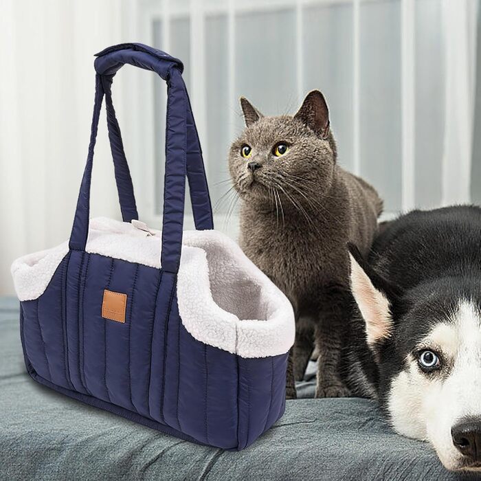 Переносна сумка для тварин: переноска для собак та котів, стильна сумка для подорожей, блакитна