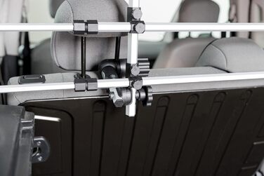 Сітчаста перегородка для собак TRIXIE в багажник автомобіля, регульована, 105–172 см, 46–60 см, срібно-чорна