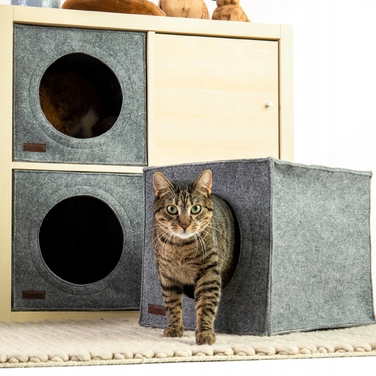 Лежанка для кота з фетру HolyCube для стелажів IKEA Kallax