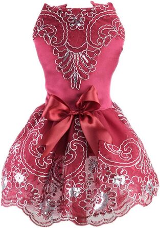 Сукня-тьюль для собак та котів DELIFUR: сукня-принцеса для святкування дня народження (Червоний, M)