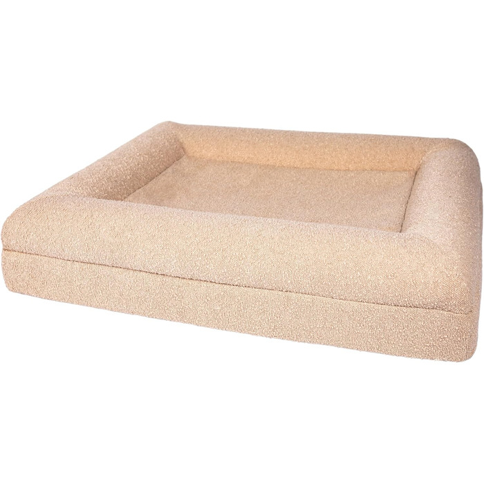 Ортопедичне ліжко для собак Bouclé, бежеве, з піною Memory Foam (M)