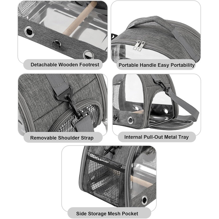 Переносна клітка для птахів Glenmi Royal Blue зі стійкою та легкою для чищення підставкою