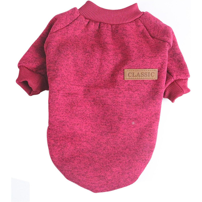 Теплий собачий светр для осені/зими (бордовий, 2XL)