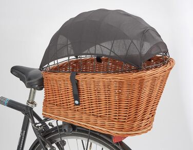 Сонцезахисний тент для велосипедного кошика для собак Tigana – захист від сонця UV 40+, екологічний, дихаючий, мікрофібра, легко встановлюється, легкий та компактний