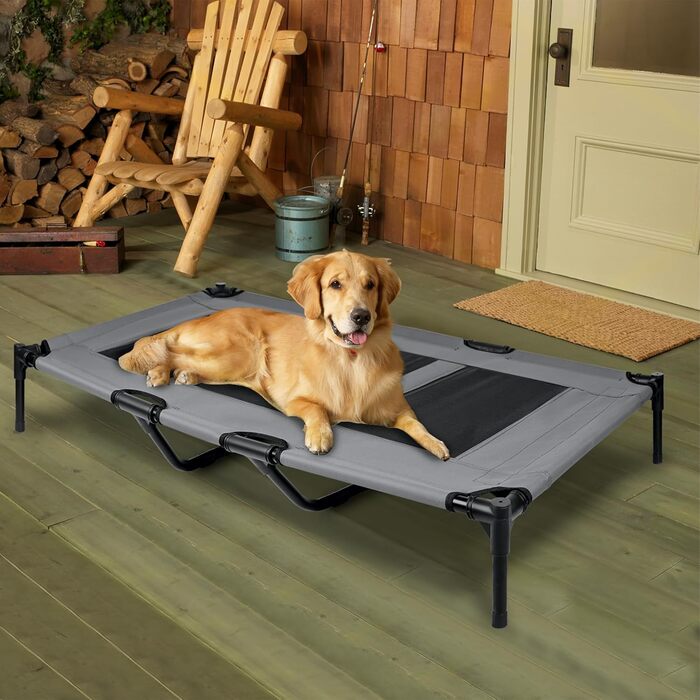 Крісло-ліжко для собак з балдахіном, лежанка для котів та собак, вуличне/домашнє, 76x61x76 см (M) / 122x92x102 см (XL)