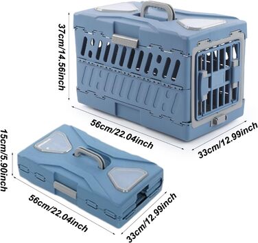 Транспортна переноска для котів та собак, складана, дихаюча, для подорожей - переноска для кошенят, цуценят, для авто, літака, кемпінгу