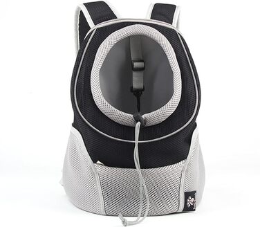 Рюкзак для собак та котів PETCUTE: зручна переноска з висувною головою та знімним килимком, чорний