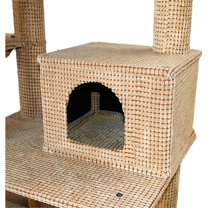 Дряпка для котів Bontoy Felix Pro, коричнева, з сизалевих стовпів (діаметр 12 см), 198 см, для великих котів