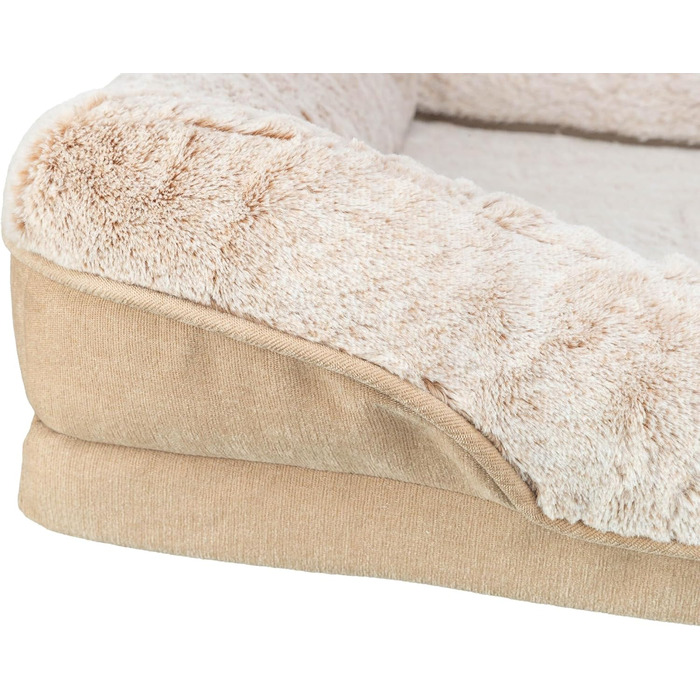 Ортопедичне ліжко для собак TRIXIE Vital Lino, 70x55 см, бежеве - м'яке ліжко з Memory Foam для старших собак