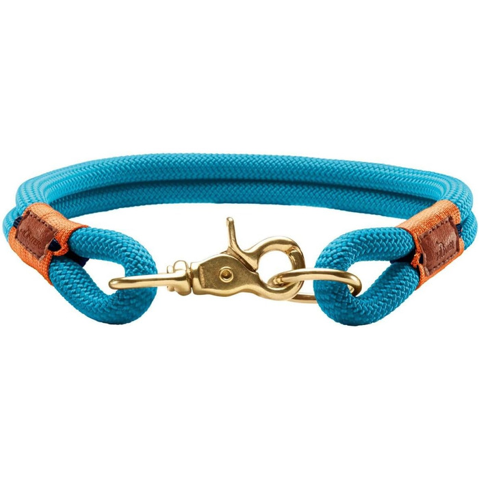 Нашийник для собак HUNTER OSS, петроль, L-XL, мотузка, карабін, морський стиль