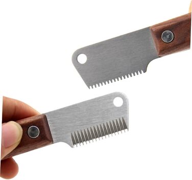 Гребінець для видалення підшерстка Besportble для собак та котів з нержавіючої сталі та ергономічною ручкою з дерева