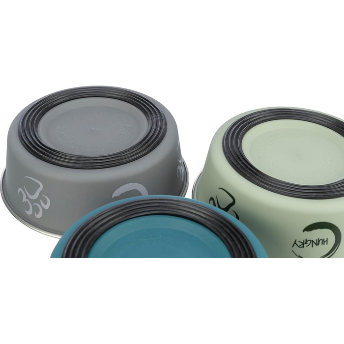 Тріксі Миска з нержавіючої сталі з пластиковим покриттям, 2.2 л, діаметр 23 см, висота 8 см, різнокольорова, 1 шт.