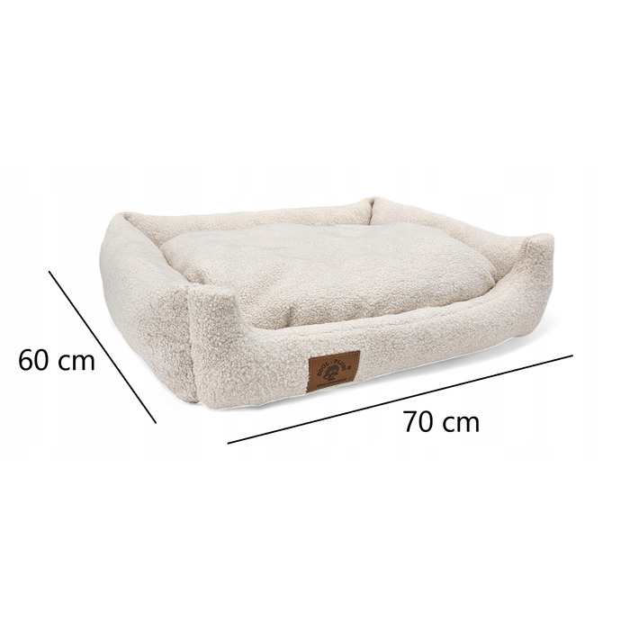 Лежак-диван для собак Odol-Plusz, бежевий, 70 см x 60 см