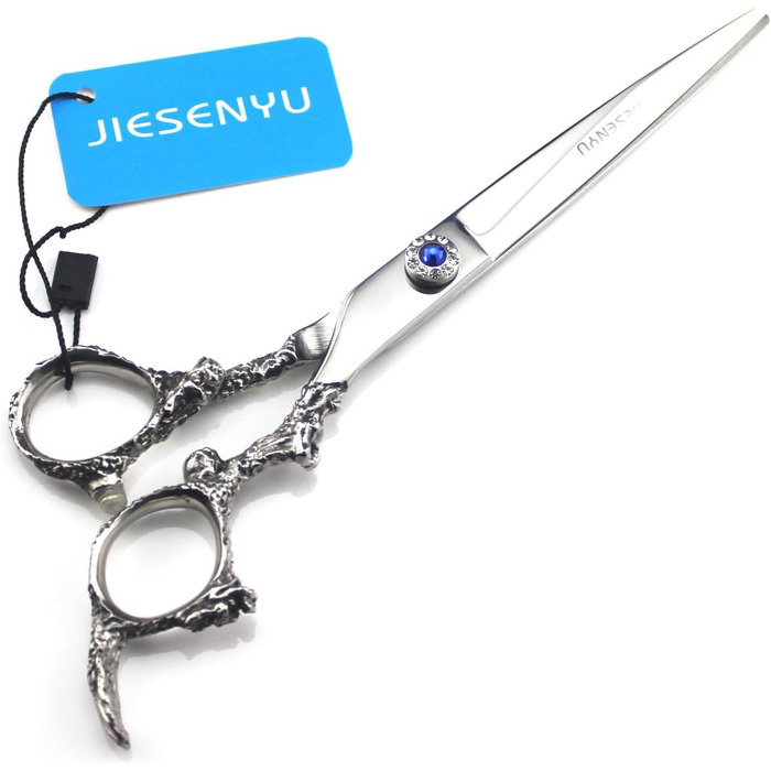 Ножиці для стрижки волосся JIESENYU 7 дюймів з нержавіючої сталі 440C, професійні, для перукарів та грумінгу домашніх тварин