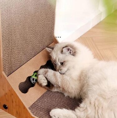 Кігтеточка для котів L-подібної форми, 58 см, з картонної коробки, іграшка для котів, 58x40x25 см