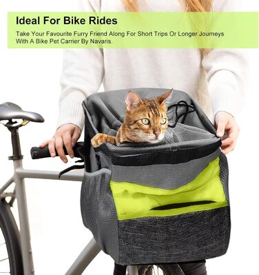 PETCUTE Велосипедна сумка для тварин: кошик для собак і котів, знятна та складна, з ременем безпеки, сірий колір