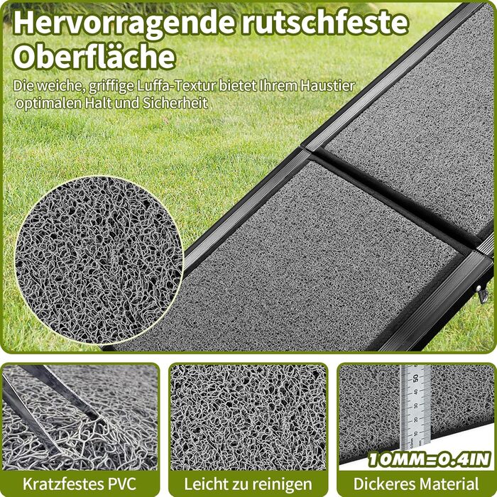 Рампа для собак Gimars 180 см, складана, для авто, вантажівок та SUV, до 110 кг