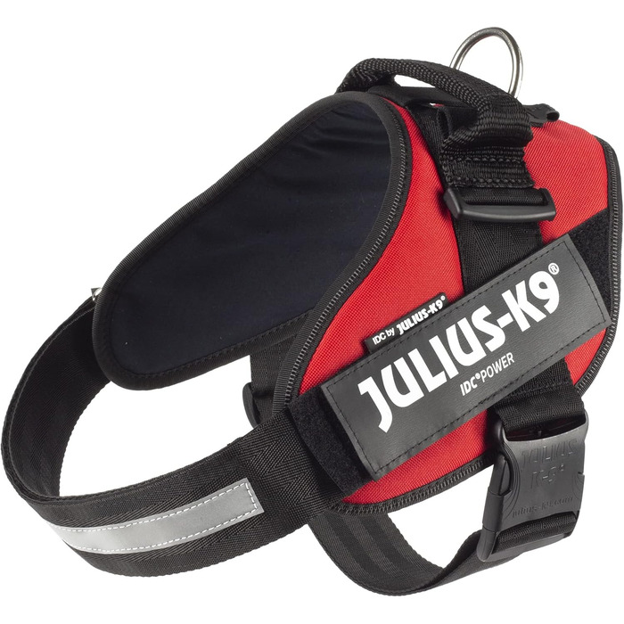 Шлейка Julius K-9 IDC Powergeschirre з індивідуальним написом, для собак маленької, середньої та великої породи, 16IDC+CUSTOMP-ANT (Червона)
