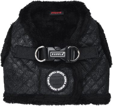 Пупа Шлейка для собак Дуглас, тепла, зимова, у візерунку ромбіків для малих та середніх собак, розмір XL (Чорний, Medium)