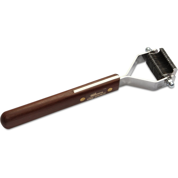 Інструмент для видалення підшерстка Mars Coat King Original для собак та котів, нержавіюча сталь з дерев'яною ручкою, Німеччина, 16/26 лез, для маленьких та середніх порід