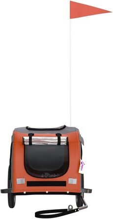 Причіп для велосипеда для собак Оранжевий та Сірий, Oxford-Gewebe та залізо, LH3839