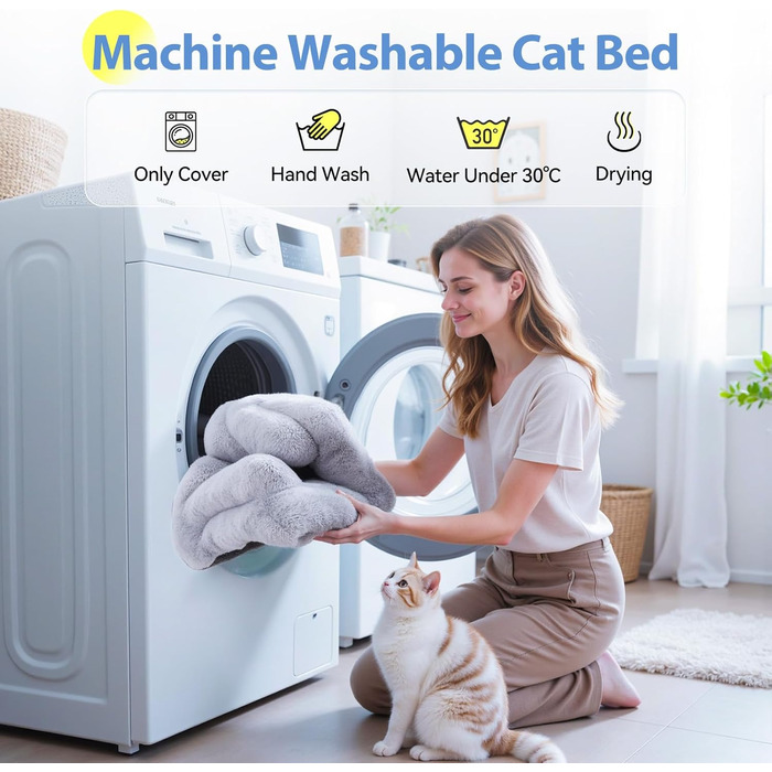 М'яке ліжко для котів та собак великого розміру 90x56x30 см, з неслизьким дном