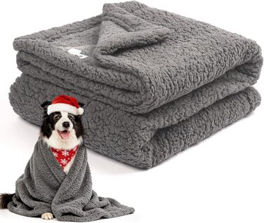 Водонепроникний коврик для собак Mora Pets Extra Dick & Super Warm - теплий, м'який, для великих собак, 203x152 см, сірий