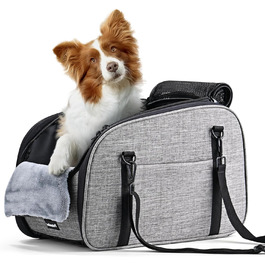 Автокрісло для собак Petzauber – зручне та безпечне автокрісло для маленьких та середніх собак, сірого кольору