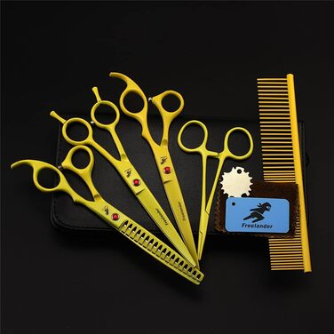 Набір професійних ножиць для грумінгу домашніх тварин 7.0 дюймів (3 предмети)