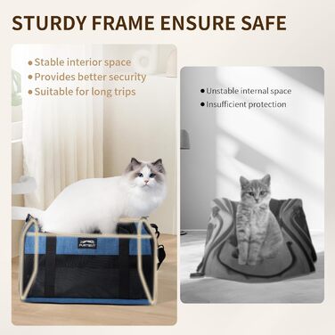 Трансформер для котів та собак на 2 тварин, сумка-переноска, 50,8 x 33 x 20 см, блакитна