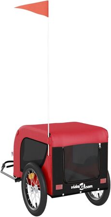 Причіп для велосипеда ARKEM для собак, червоно-чорний, з оксфордської тканини та металу