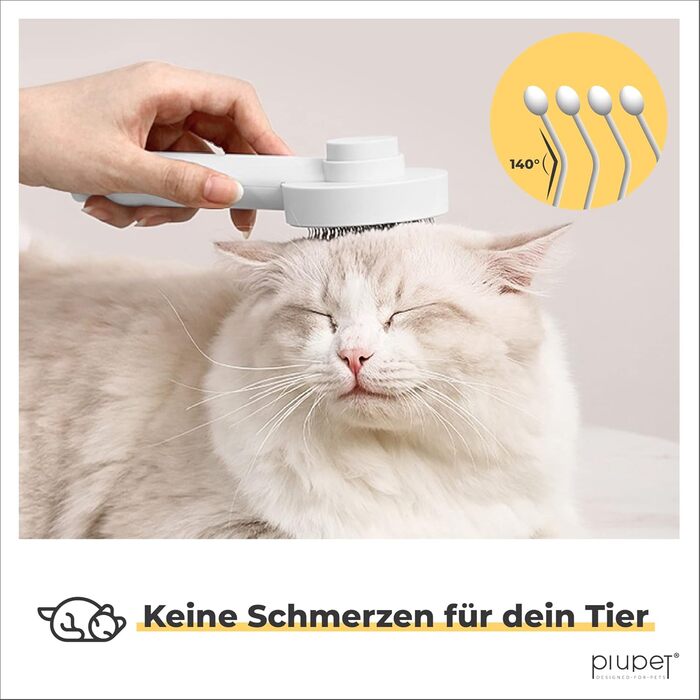 PiuPet® Самоочищуюча щітка для шерсті тварин | Щітка для котів та собак | Інструмент для видалення шерсті