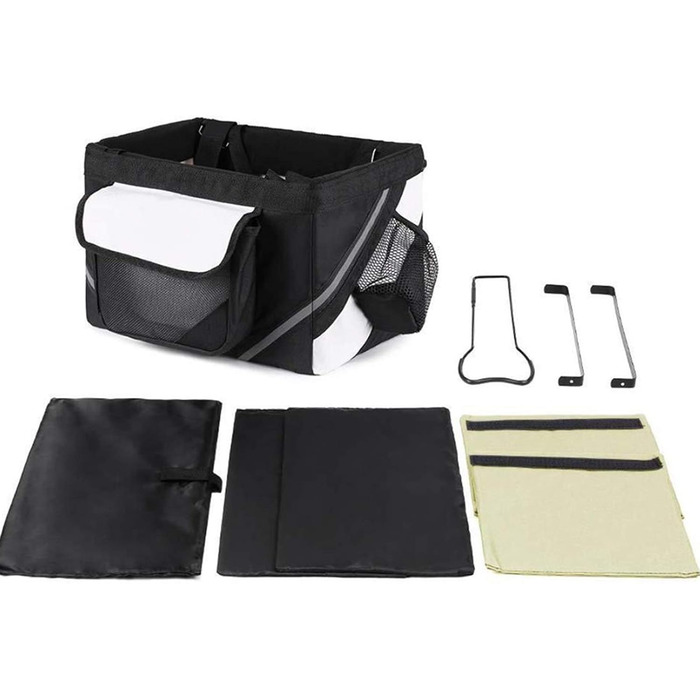 Фарбована сумка на велосипед для тварин, кошик для собак і котів, кошик для руля велосипеда, рюкзак для тварин, знімний кошик для руля велосипеда, для пікніків, шопінгу, подорожей, кемпінгу, коричневий