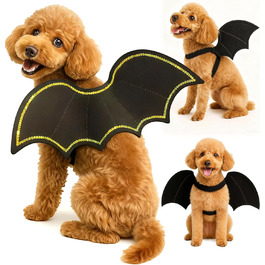 Костюм на Хелловін для собак: крила кажана, карнавальний костюм для тварин, для цуценят, маленьких, середніх та великих собак, веселе косплей (S-M)