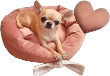 М'яке подушко-ліжко для собак Love Gifts® | Ортопедичне ліжко для собак середніх та маленьких порід | Рожевий колір
