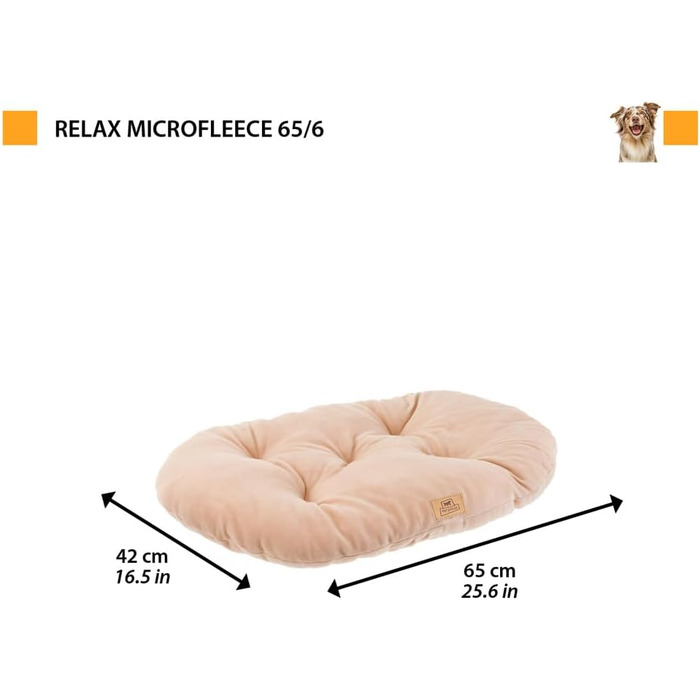 Ліжко для собак та котів Ferplast Relax Microfleece, 55 x 36 см, м'яке, миється