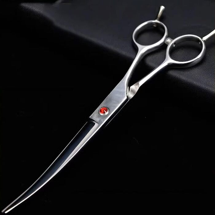 Набір ножиць для грумінгу собак та котів: прямі, зігнуті, з нержавіючої сталі