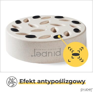 PiuPet Антиковзна миска для собак 1,4 л, повільне годування, велика, можна мити в посудомийці