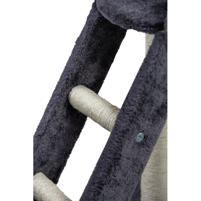 Високий кігтеточка-комплекс для котів Pet HOBBY, сірий, 5 рівнів, 140 см