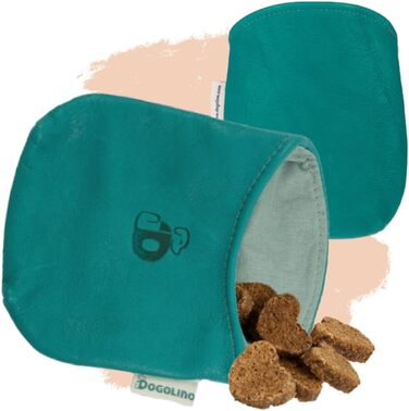 Сумка для ласощів DOGOLINO® для собак з натуральної шкіри - сумка для тренувань, перекусів на прогулянці (Турквіс, Basic)