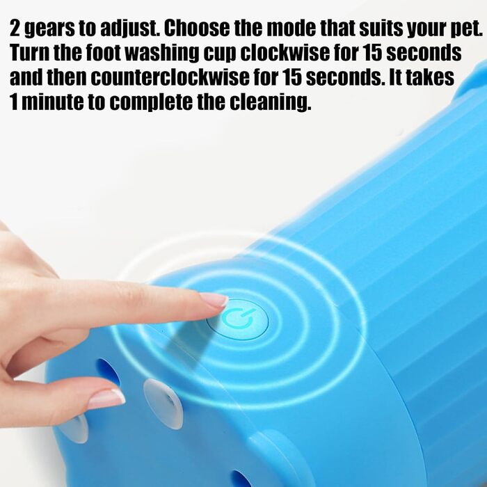 Автоматичний очищувач лап для собак з USB-зарядкою: розумний пристрій для собак середніх та великих порід, цуценят та кошенят, для дому (зелений/блакитний)