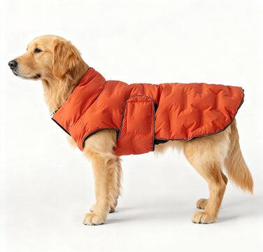 Зимова куртка для собак Mante, тепла пуховка для собак та котів. Міцна в'язана куртка з м'якого матеріалу для комфорту та тепла. (М'ятно-зелений, Оранжевий, S)