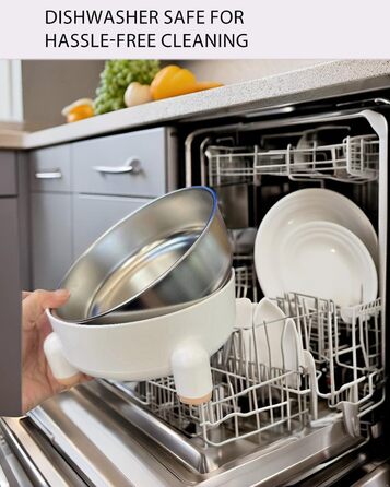 Миски для котів та собак з нержавіючої сталі, антиковзкі, підняті, 2 шт. (Білий)