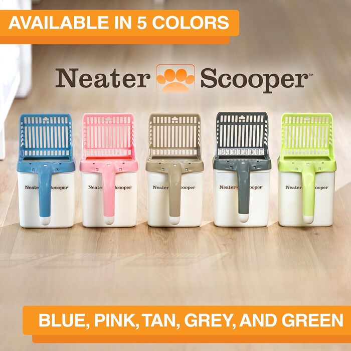 Совок для котячого туалету Neater Scooper з 195 змінними пакетами, система для просіювання наповнювача, зелений, Neater Pet Brands