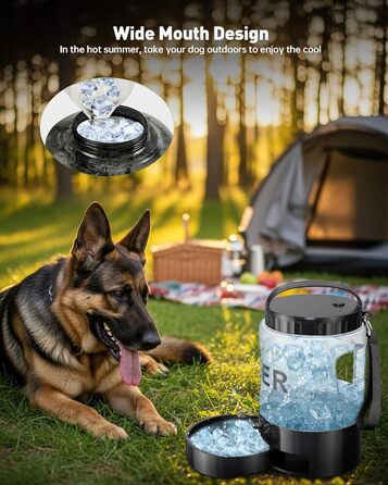 Водяна пляшка для собак Lesotc 2200 мл (2.8л) – велика, для подорожей, чорна