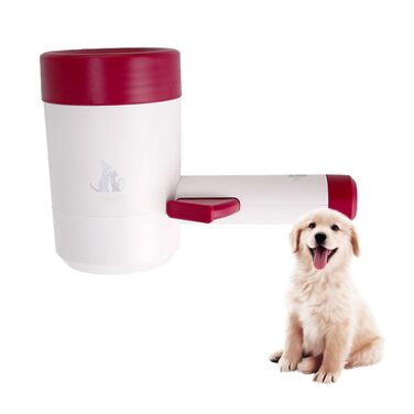 Автоматичний очищувач лап для собак: миска для лап, силікон, портативна, обертається на 360°, для маленьких собак та котів (фіолетовий)