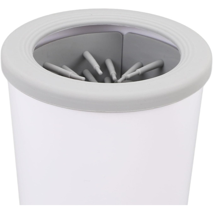 Автоматичний мийник лап для собак Asixxsix, портативний, акумуляторний, з м'якою силіконовою щіткою, для дому та подорожей, білий