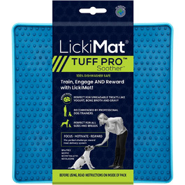 LickiMat PRO Tuff для собак: міцна лижуча килимок, заспокоює, альтернатива іграшкам-головоломкам та повільним мискам для годування. Ідеально підходить для арахісової пасти, йогурту, здорових смаколиків (турквіс)